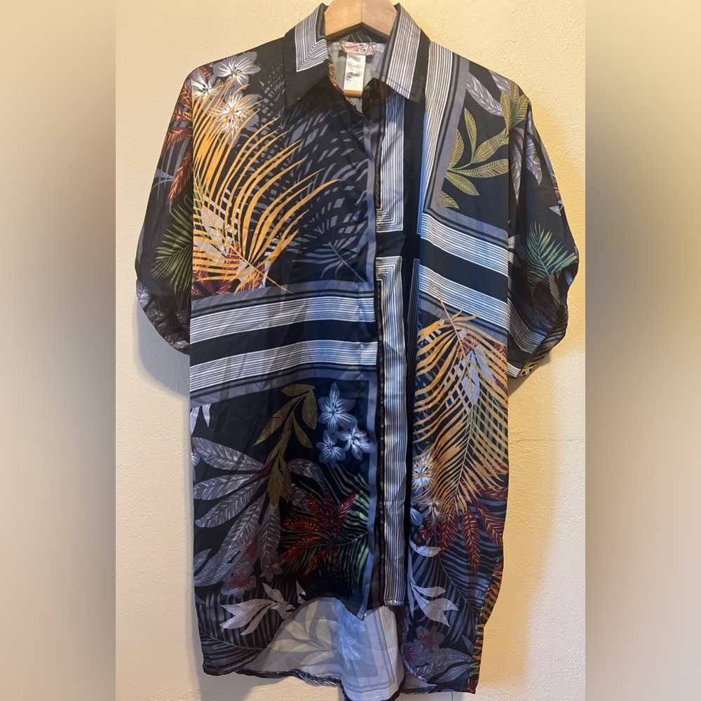Free People Island Time Hawaiian Print Top
